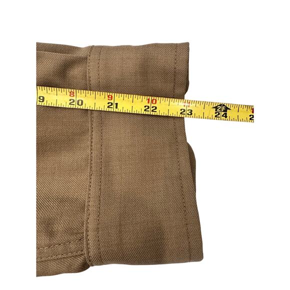 LL Bean Men's Large 284263 Flap Pocket 100% Wool Olive Green Button Down Shirt - Picture 7 of 12